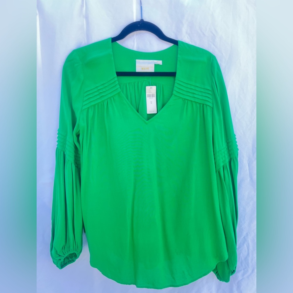 Maeve Vibrant Green Blouse